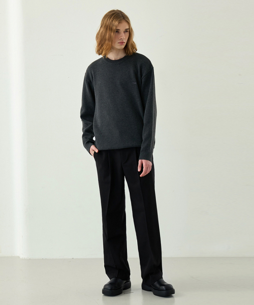 NODU（ノードユー）の「メイプル ベーシック ラウンド ニット [チャコール]（ニット/セーター・メンズ・その他・MEDIUM/LARGE）」の3枚目の写真