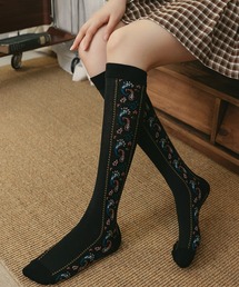 SANSeLF（サンセルフ）の「【SANSeLF】 ペイズリーエンブロイダリーソックス saa25a195（ソックス/靴下・レディース）」