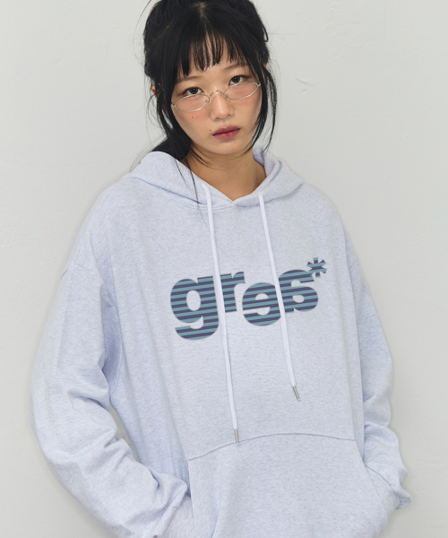 GRAVER（グレーバー）の「[ユニセックス]GRAE-Sストライプフードパーカー_5カラー（パーカー・レディース・ブラック/アイボリー/ライトグレー/ホワイト/ブラウン/スカイブルー・SMALL/MEDIUM/LARGE）」の13枚目の写真