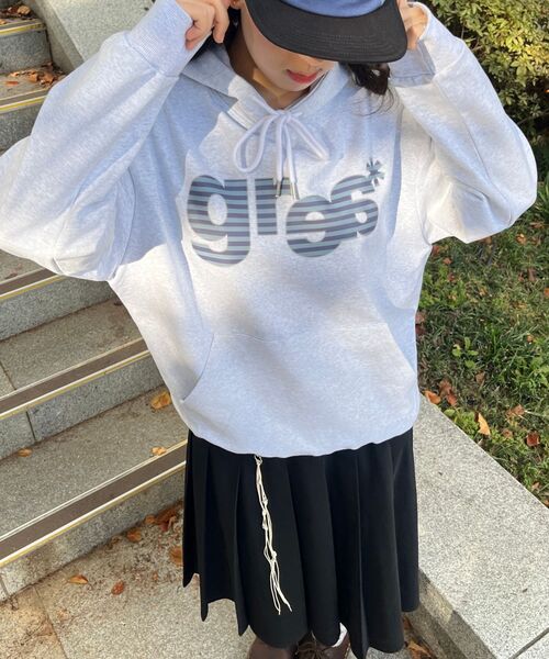 GRAVER（グレーバー）の「[ユニセックス]GRAE-Sストライプフードパーカー_5カラー（パーカー・レディース・ブラック/アイボリー/ライトグレー/ホワイト/ブラウン/スカイブルー・SMALL/MEDIUM/LARGE）」の19枚目の写真