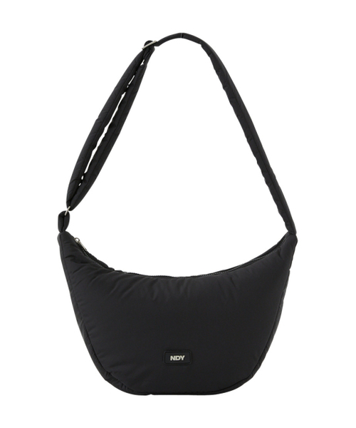 Padded Hobo Crossbody Bag Black