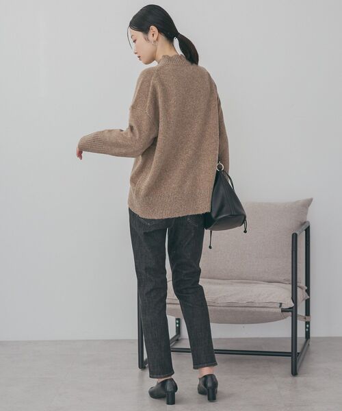 AMERICAN HOLIC(アメリカンホリック)の「モックネックコクーンニットプルオーバー(ニット/セーター・レディース・ベージュ/ブラック/パープル/ミント/杢グレー・M/L)」の11枚目の写真