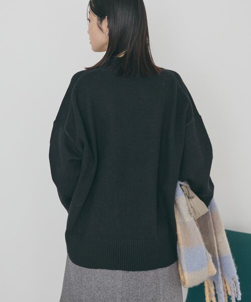 AMERICAN HOLIC(アメリカンホリック)の「モックネックコクーンニットプルオーバー(ニット/セーター・レディース・ベージュ/ブラック/パープル/ミント/杢グレー・M/L)」の15枚目の写真