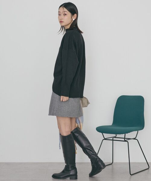 AMERICAN HOLIC(アメリカンホリック)の「モックネックコクーンニットプルオーバー(ニット/セーター・レディース・ベージュ/ブラック/パープル/ミント/杢グレー・M/L)」の17枚目の写真