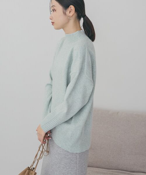 AMERICAN HOLIC(アメリカンホリック)の「モックネックコクーンニットプルオーバー(ニット/セーター・レディース・ベージュ/ブラック/パープル/ミント/杢グレー・M/L)」の21枚目の写真