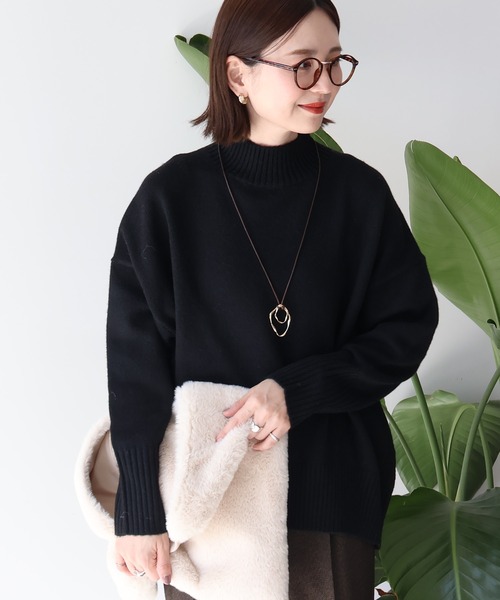 セール】モックネックコクーンニットプルオーバー（ニット/セーター