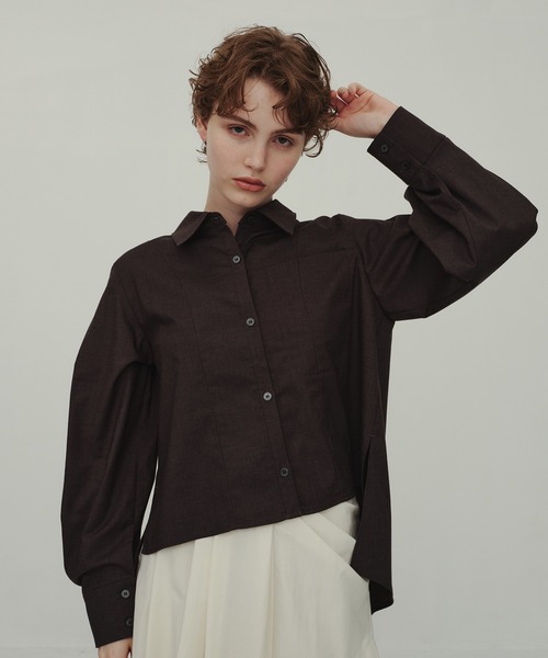 CITY TOKYO(シティトウキョウ)の「Balloon Sleeve Shirt/バルーンスリーブシャツ(シャツ/ブラウス・レディース・アイボリー/ダークグレー/マルチ・FREE)」の21枚目の写真