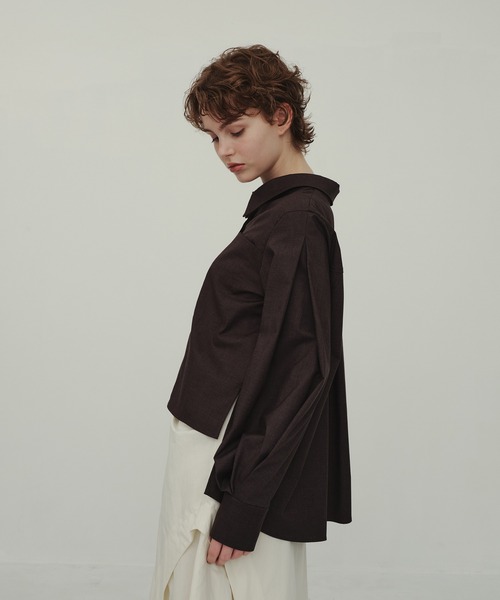CITY TOKYO(シティトウキョウ)の「Balloon Sleeve Shirt/バルーンスリーブシャツ(シャツ/ブラウス・レディース・アイボリー/ダークグレー/マルチ・FREE)」の20枚目の写真