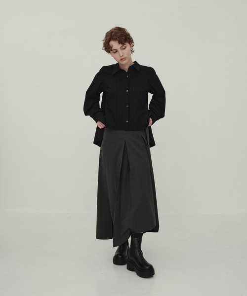 CITY TOKYO(シティトウキョウ)の「Balloon Sleeve Shirt/バルーンスリーブシャツ(シャツ/ブラウス・レディース・アイボリー/ダークグレー/マルチ・FREE)」の16枚目の写真