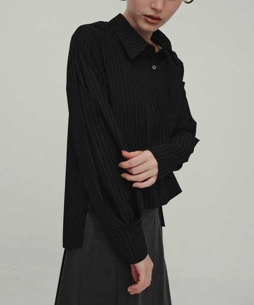 CITY TOKYO(シティトウキョウ)の「Balloon Sleeve Shirt/バルーンスリーブシャツ(シャツ/ブラウス・レディース・アイボリー/ダークグレー/マルチ・FREE)」の12枚目の写真