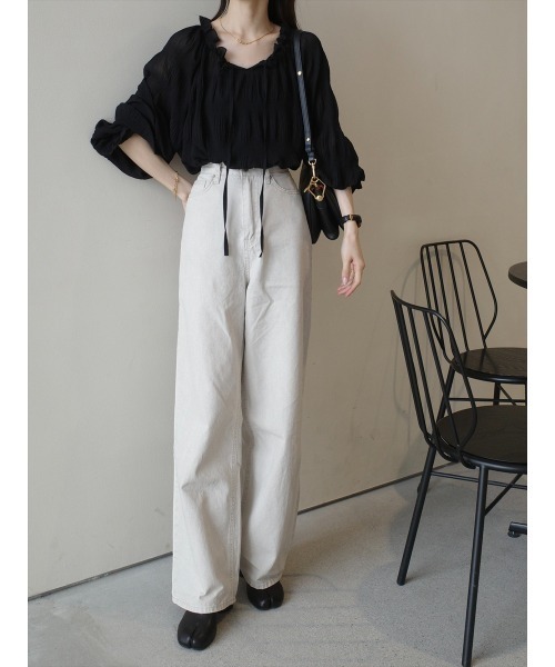 amel(エイメル)の「リボンタイシャーリングブラウス / ブラック(シャツ/ブラウス・レディース・ブラック・FREE)」の11枚目の写真