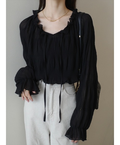 amel(エイメル)の「リボンタイシャーリングブラウス / ブラック(シャツ/ブラウス・レディース・ブラック・FREE)」の15枚目の写真