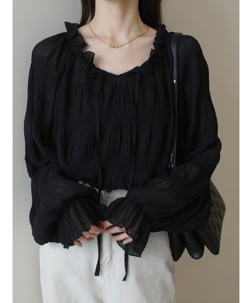 amel(エイメル)の「リボンタイシャーリングブラウス / ブラック(シャツ/ブラウス・レディース・ブラック・FREE)」の17枚目の写真