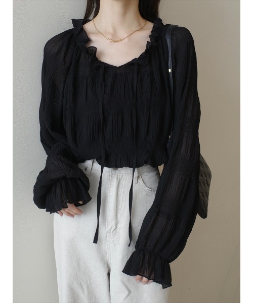 amel(エイメル)の「リボンタイシャーリングブラウス / ブラック(シャツ/ブラウス・レディース・ブラック・FREE)」の18枚目の写真