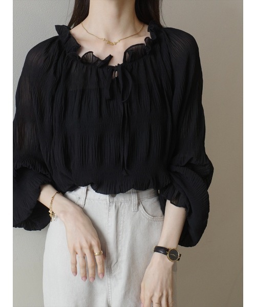 amel(エイメル)の「リボンタイシャーリングブラウス / ブラック(シャツ/ブラウス・レディース・ブラック・FREE)」の19枚目の写真