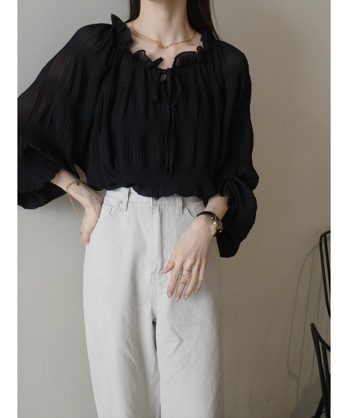 amel(エイメル)の「リボンタイシャーリングブラウス / ブラック(シャツ/ブラウス・レディース・ブラック・FREE)」の20枚目の写真