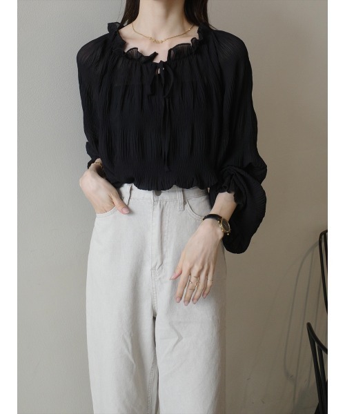 amel(エイメル)の「リボンタイシャーリングブラウス / ブラック(シャツ/ブラウス・レディース・ブラック・FREE)」の21枚目の写真