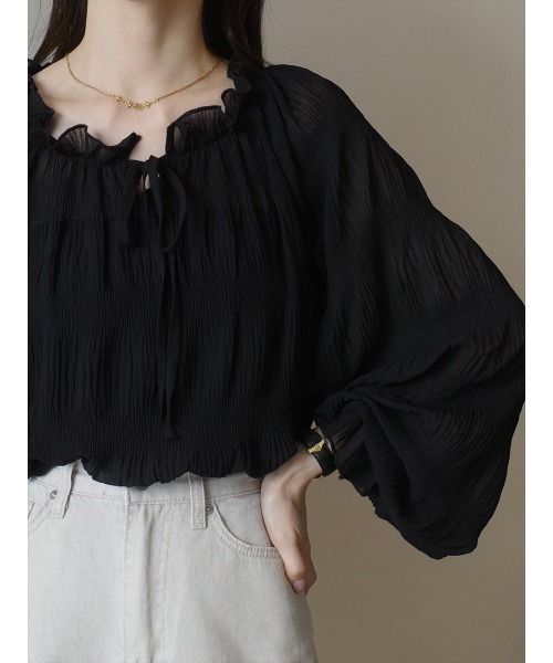 amel(エイメル)の「リボンタイシャーリングブラウス / ブラック(シャツ/ブラウス・レディース・ブラック・FREE)」の22枚目の写真
