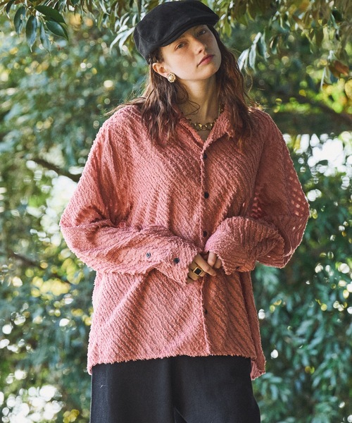 CASPER JOHN（キャスパージョン）の「Slash fringe shirts/スラッシュフリンジシャツ（シャツ/ブラウス・メンズ・ブラック/ピンク/ホワイト・LARGE/MEDIUM/SMALL/X-SMALL）」の4枚目の写真