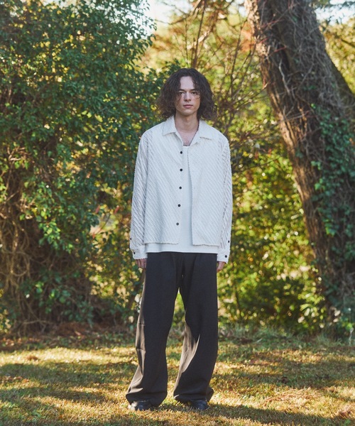 CASPER JOHN（キャスパージョン）の「Slash fringe shirts/スラッシュフリンジシャツ（シャツ/ブラウス・メンズ・ブラック/ピンク/ホワイト・LARGE/MEDIUM/SMALL/X-SMALL）」の8枚目の写真