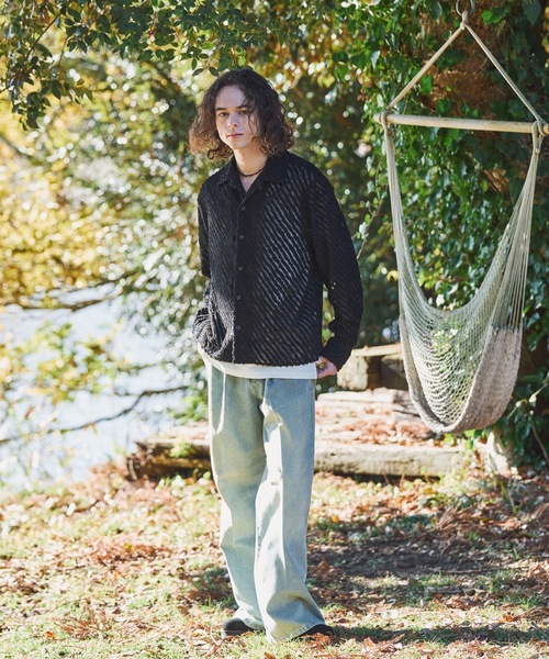 CASPER JOHN（キャスパージョン）の「Slash fringe shirts/スラッシュフリンジシャツ（シャツ/ブラウス・メンズ・ブラック/ピンク/ホワイト・LARGE/MEDIUM/SMALL/X-SMALL）」の11枚目の写真