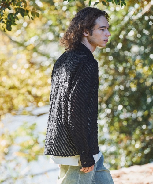 CASPER JOHN（キャスパージョン）の「Slash fringe shirts/スラッシュフリンジシャツ（シャツ/ブラウス・メンズ・ブラック/ピンク/ホワイト・LARGE/MEDIUM/SMALL/X-SMALL）」の10枚目の写真