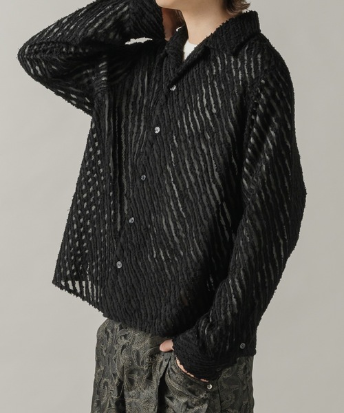 CASPER JOHN（キャスパージョン）の「Slash fringe shirts/スラッシュフリンジシャツ（シャツ/ブラウス・メンズ・ブラック/ピンク/ホワイト・LARGE/MEDIUM/SMALL/X-SMALL）」の21枚目の写真