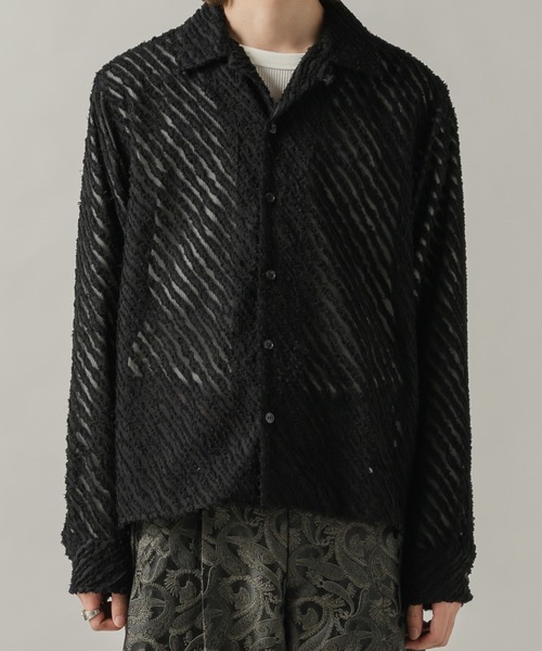 CASPER JOHN（キャスパージョン）の「Slash fringe shirts/スラッシュフリンジシャツ（シャツ/ブラウス・メンズ・ブラック/ピンク/ホワイト・LARGE/MEDIUM/SMALL/X-SMALL）」の20枚目の写真