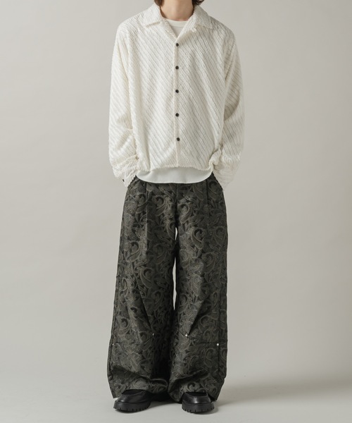 CASPER JOHN（キャスパージョン）の「Slash fringe shirts/スラッシュフリンジシャツ（シャツ/ブラウス・メンズ・ブラック/ピンク/ホワイト・LARGE/MEDIUM/SMALL/X-SMALL）」の17枚目の写真