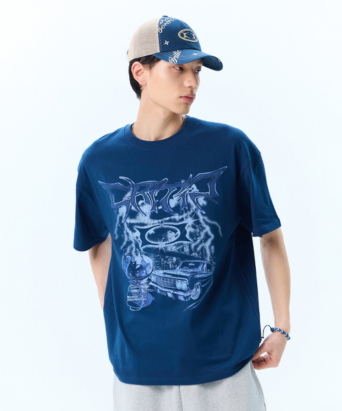 CRITIC(クリティック)の「LIGHTNING CITY T-SHIRT NAVY(Tシャツ/カットソー・メンズ・その他・MEDIUM/LARGE/X-LARGE)」の1枚目の写真