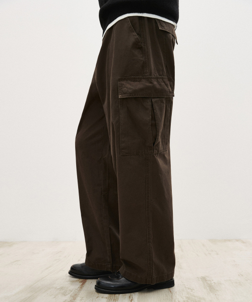 SUARE（スアレ）の「リップストップウォッシングカーゴパンツブラック（その他パンツ・メンズ・ブラック・LARGE/X-LARGE/MEDIUM）」の2枚目の写真