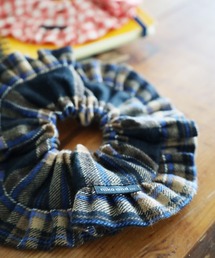 niko and... | チェック柄フリルシュシュ(シュシュ)