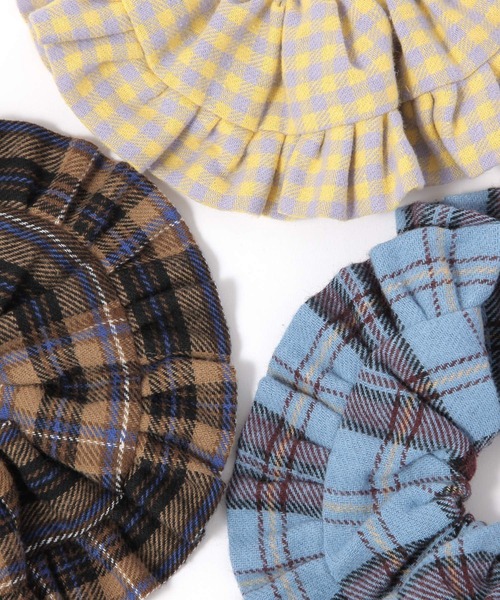 niko and...（ニコアンド）の「チェック柄フリルシュシュ（シュシュ・レディース・イエロー/レッド/ブラウン/ブルー・0）」の5枚目の写真