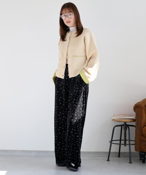 cepo（セポ）の「アルパカタッチダブルフェイス袖配色カーディガン２（カーディガン/ボレロ・レディース・グレー/チャコール/ベージュ・M）」の21枚目の写真