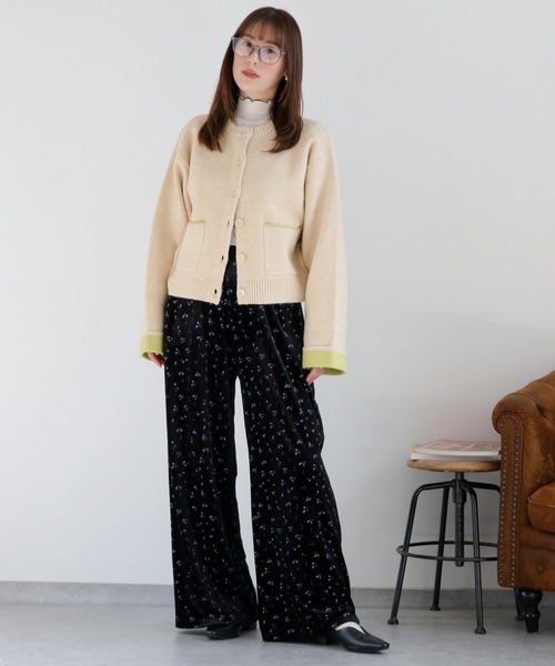 cepo（セポ）の「アルパカタッチダブルフェイス袖配色カーディガン２（カーディガン/ボレロ・レディース・グレー/チャコール/ベージュ・M）」の17枚目の写真