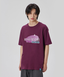 [ビヨンド ザ スターズ]コットンルーズフィット半袖Tシャツ_プラムパープル