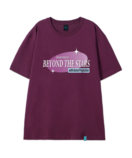 ASTRAL PROJECTION（アストラルプロジェクション）の「[ビヨンド ザ スターズ]コットンルーズフィット半袖Tシャツ_プラムパープル（Tシャツ/カットソー・メンズ・その他・LARGE/MEDIUM/X-LARGE/XX-LARGE）」の2枚目の写真