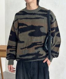 CPCM | モヘアライク総柄ニットプルオーバー(ニット/セーター)