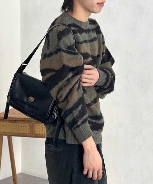 CPCM（シーピーシーエム）の「モヘアライク総柄ニットプルオーバー（ニット/セーター・メンズ・カーキ/ベージュ・MEDIUM/LARGE）」の12枚目の写真