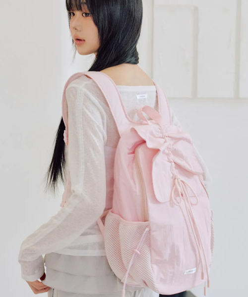ナイロンシャーリングリボンバックパック[PINK]