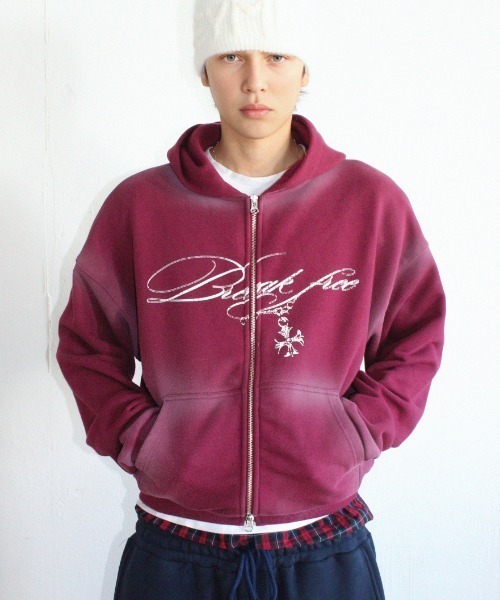 カズミページ A'GEM/9 × .kom 『KEYMISERY/キーミザリー』Vintage Spray Plast Hood