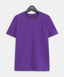 TOPBOY（トップボーイ）の「ベーシックスタンダードフィットコマサ20番手半袖Tシャツパープル（Tシャツ/カットソー）」