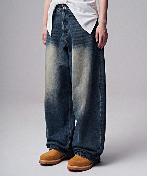 ZENDUST(ジェンダスト)の「Les Wide Denim Pants INDIGO(デニムパンツ・レディース・インディゴブルー・SMALL/MEDIUM/LARGE/X-LARGE/X-SMALL)」の3枚目の写真