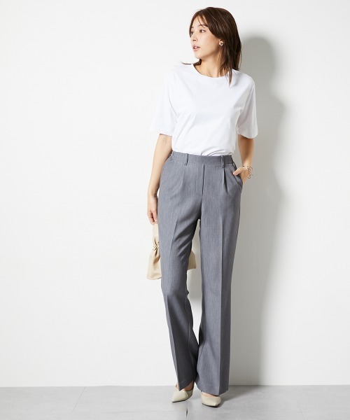 slattgir（スラットジール）の「高身長　ストレッチきれい見えブーツカットパンツ　丈長め・トールサイズ（その他パンツ・レディース・ブラック/グレー/ネイビー/モカ・TM/TL/TLL/T3L/T4L/T5L）」の14枚目の写真