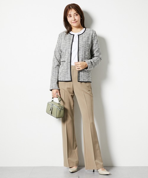 slattgir（スラットジール）の「高身長　ストレッチきれい見えブーツカットパンツ　丈長め・トールサイズ（その他パンツ・レディース・ブラック/グレー/ネイビー/モカ・TM/TL/TLL/T3L/T4L/T5L）」の22枚目の写真