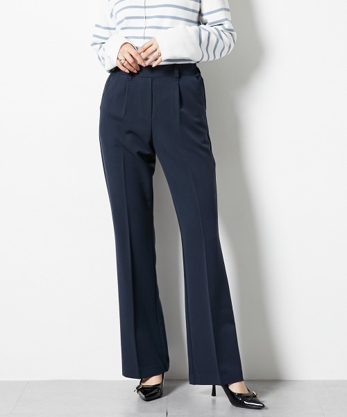 slattgir（スラットジール）の「高身長　ストレッチきれい見えブーツカットパンツ　丈長め・トールサイズ（その他パンツ・レディース・ブラック/グレー/ネイビー/モカ・TM/TL/TLL/T3L/T4L/T5L）」の7枚目の写真