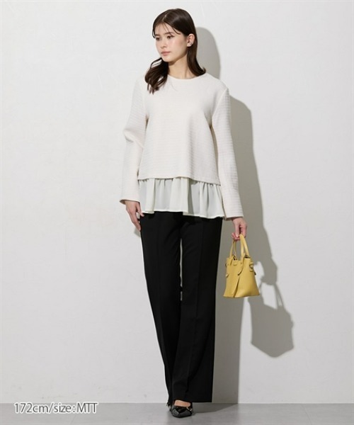 slattgir（スラットジール）の「高身長　ストレッチきれい見えブーツカットパンツ　丈長め・トールサイズ（その他パンツ・レディース・ブラック/グレー/ネイビー/モカ・TM/TL/TLL/T3L/T4L/T5L）」の5枚目の写真