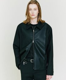 パネルレイヤードスタンダードフィットブルゾン