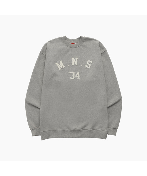 MENASOO(ミナス)の「UNISEX MNS34 APPLIQUE SWEATSHIRT_GRAY(スウェット・レディース・グレー・F)」の1枚目の写真