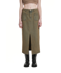 TRUNK PROJECT（トランクプロジェクト）の「Denim Maxi Skirt_Khaki（スカート）」